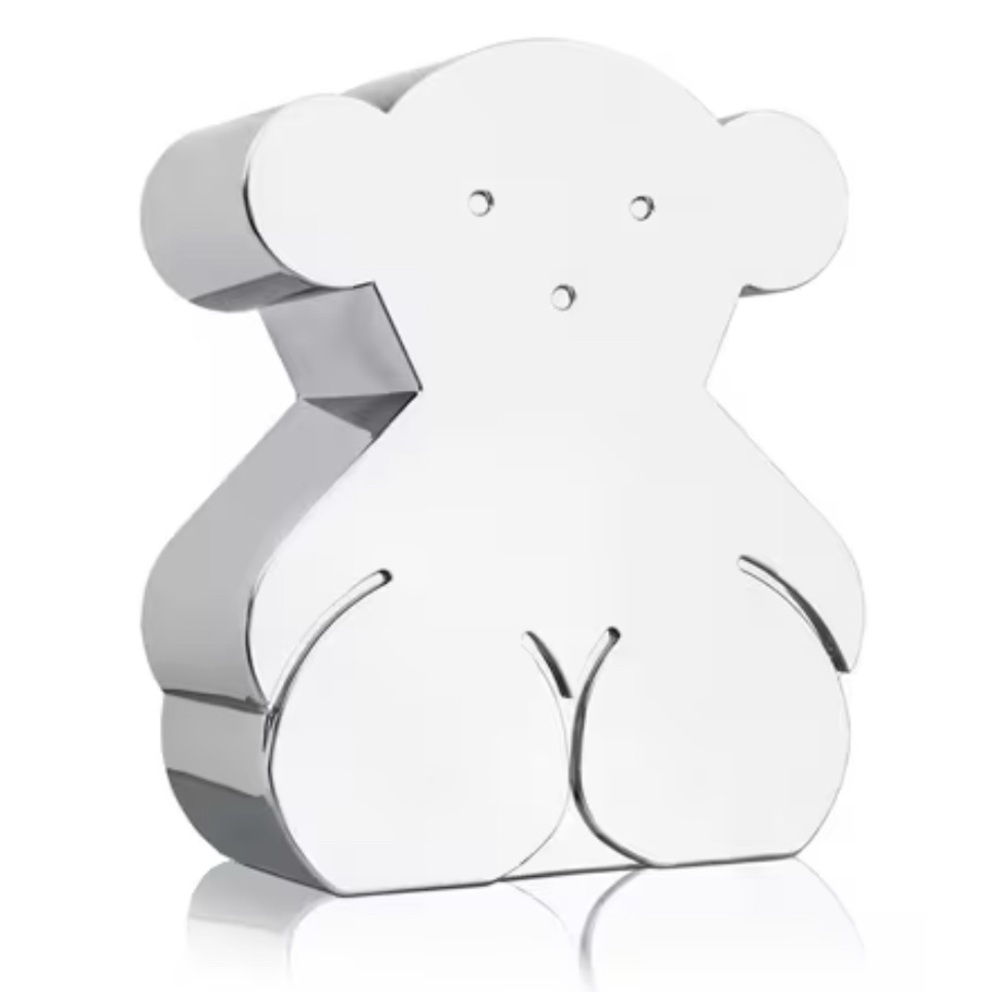 Tous Silver Teddy Bear Sculpture Money